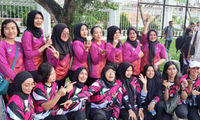 Tim Volly Putri Disbudpar tekuk Disperikanan