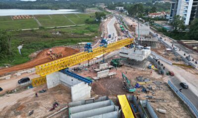 Pekerjaan Flyover Sei Ladi Memasuki Tahap Pemasangan Balok Girder
