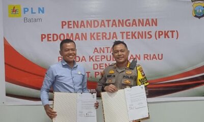 Jaga Keamanan Infrastuktur Kelistrikan, PLN Batam dan Ditpamobvit Polda Kepri Tandatangani Pedoman Kerja Teknis
