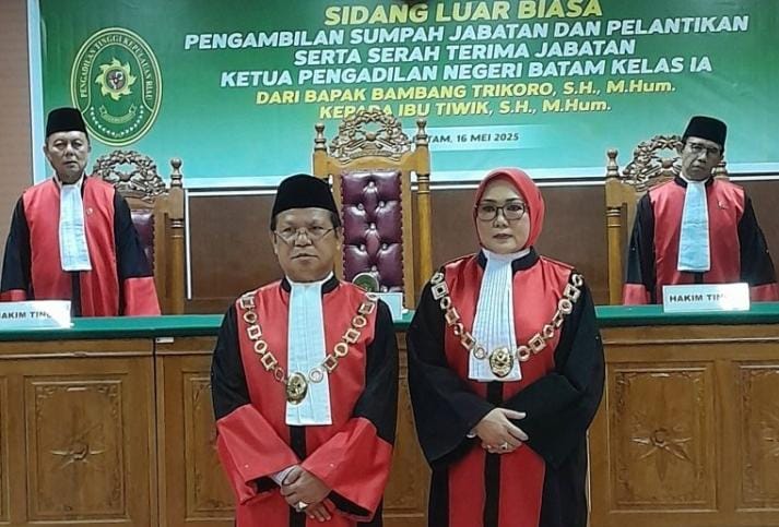 Tiwik Resmi Dilantik sebagai Ketua Pengadilan Negeri Batam, Gantikan Bambang Trikoro