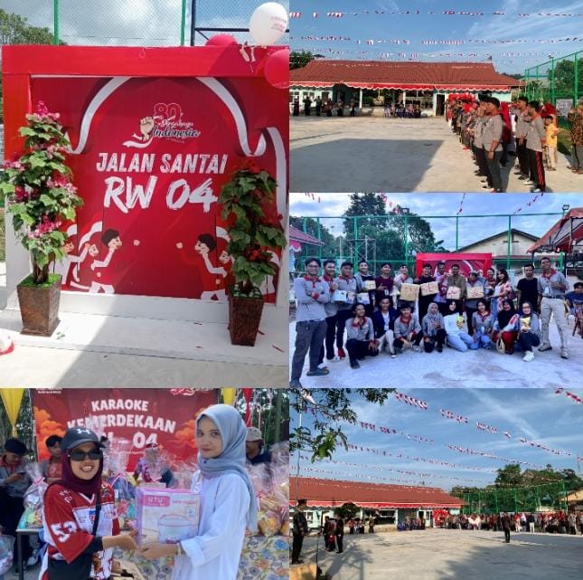 RW 04 Tanjung Piayu Gelar Perayaan HUT RI ke-80, Mahasiswa KKN Unrika Turut Sukseskan