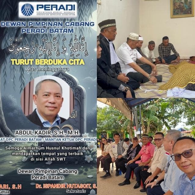 DPC PERADI Batam Berduka, Mantan Ketua Abdul Kadir, S.H., M.H. Tutup Usia