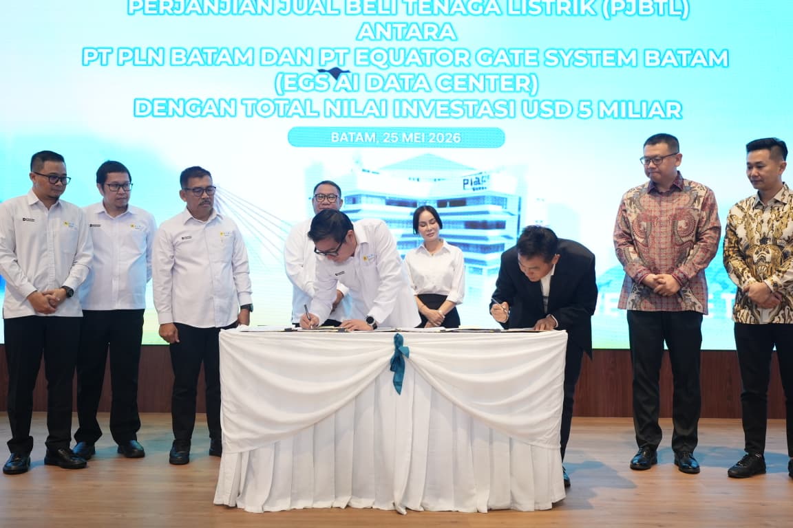 PLN Batam dan Equator Gate System Perkuat Ekosistem Digital melalui Pembangunan Data Center di Batam