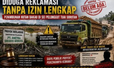 Diduga Reklamasi Tanpa Izin Lengkap, Penimbunan Hutan Bakau di Sei Pelunggut Tuai Sorotan