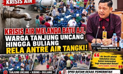 Krisis Air Melanda Batu Aji, Warga Tanjung Uncang hingga Buliang Rela Antre Air Tangki