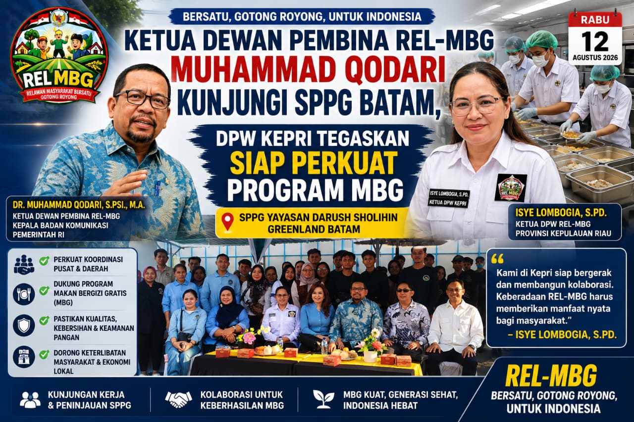 Ketua DPW REL-MBG Kepri, Isye Lombogia,