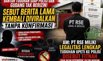 PT RSE  Miliki Legalitas Lengkap, Berita  Oknum Wartawan Berinisal FS Terkait Tuduhan Upeti ke Polisi Disebut Fitnah dan Akan Tempuh Jalur Hukum